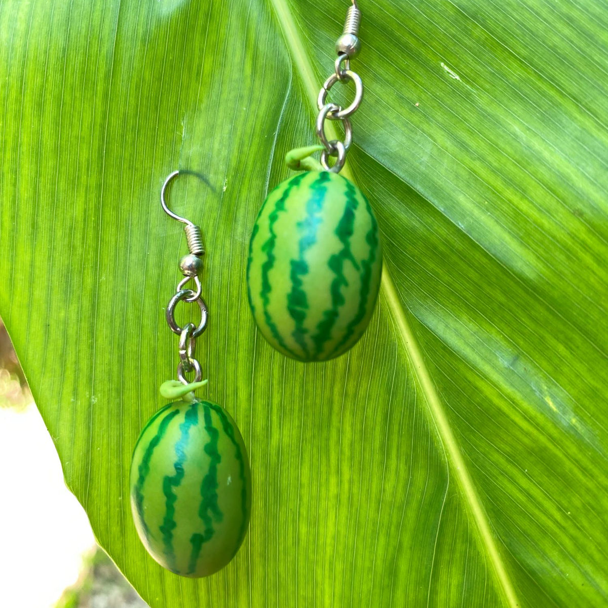 Cantaloupe Melon Earrings, Novelty Fruit Earrings main image 0