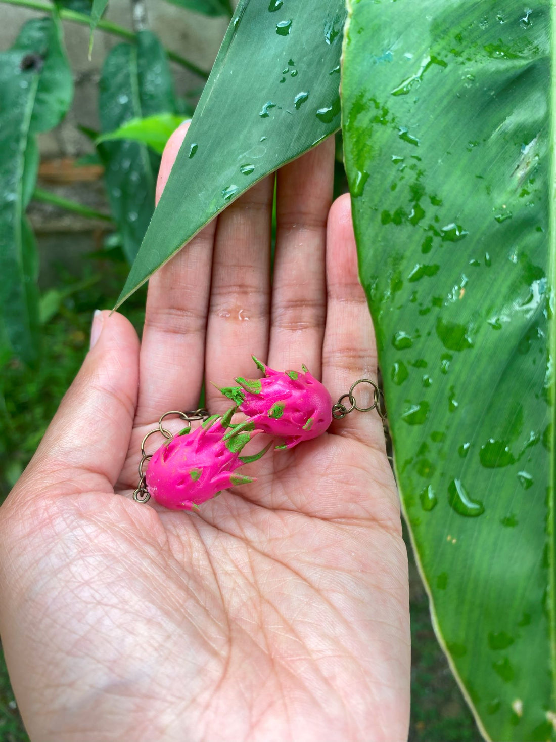 Full Dragon Fruit Earrings