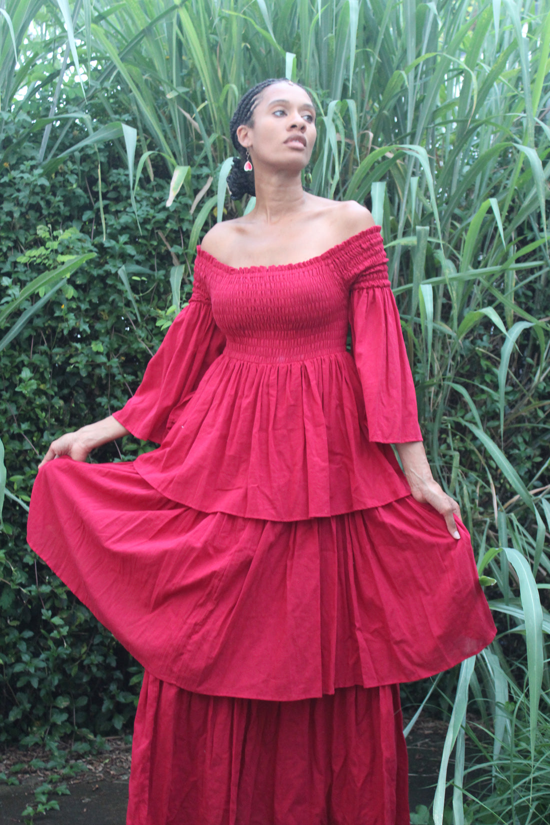 Berry Red Tiered Dress Fruit by Kellie and Penelope Berry Red Tiered Dress Fruit by Kellie and Penelope