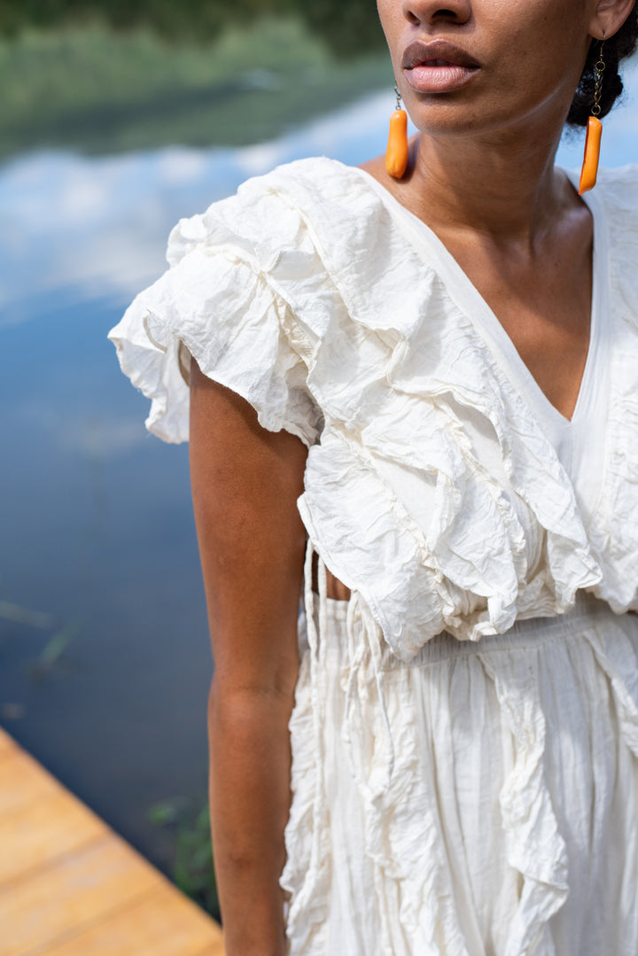 White Rose Apple Dress