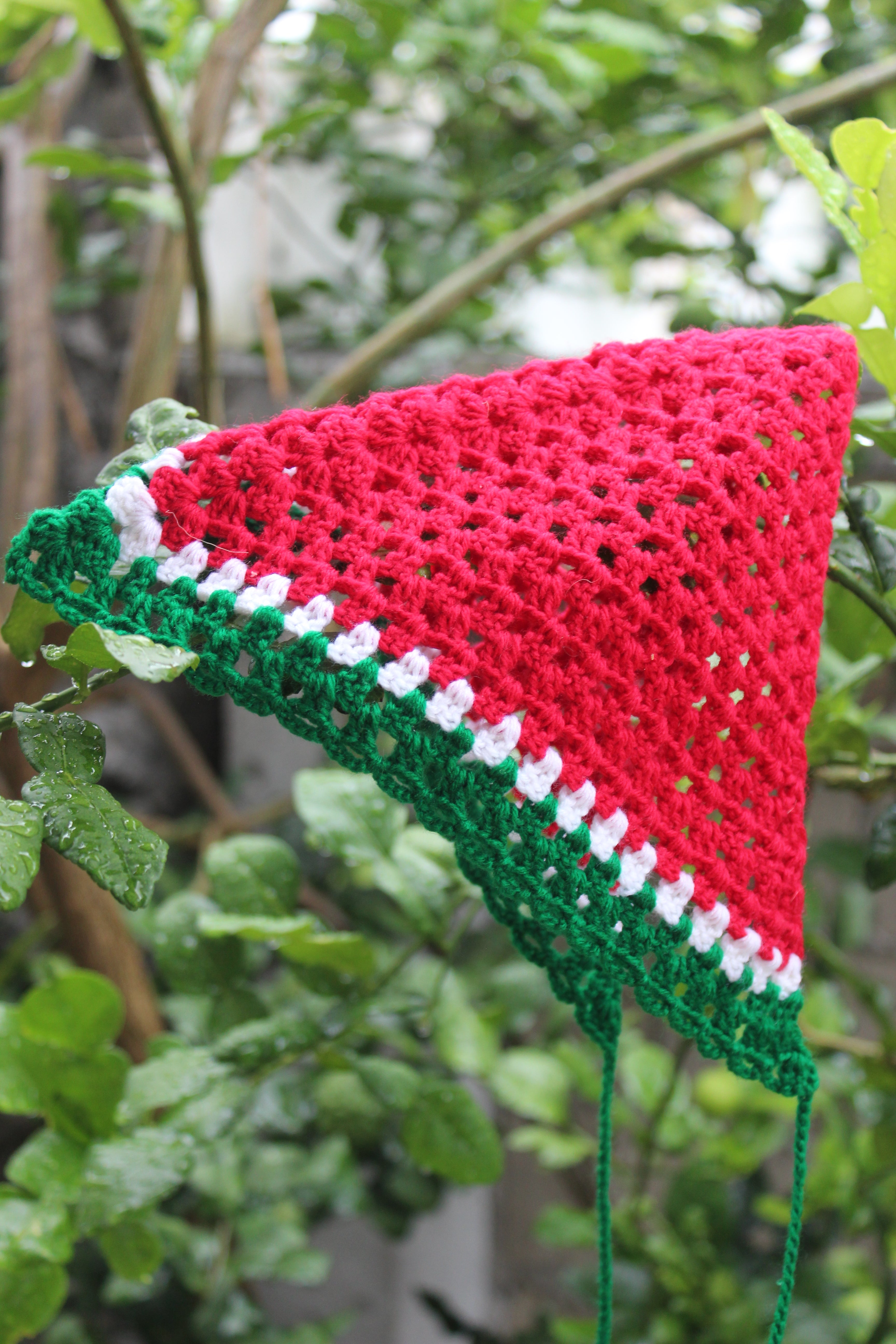 Watermelon Crochet headscarf