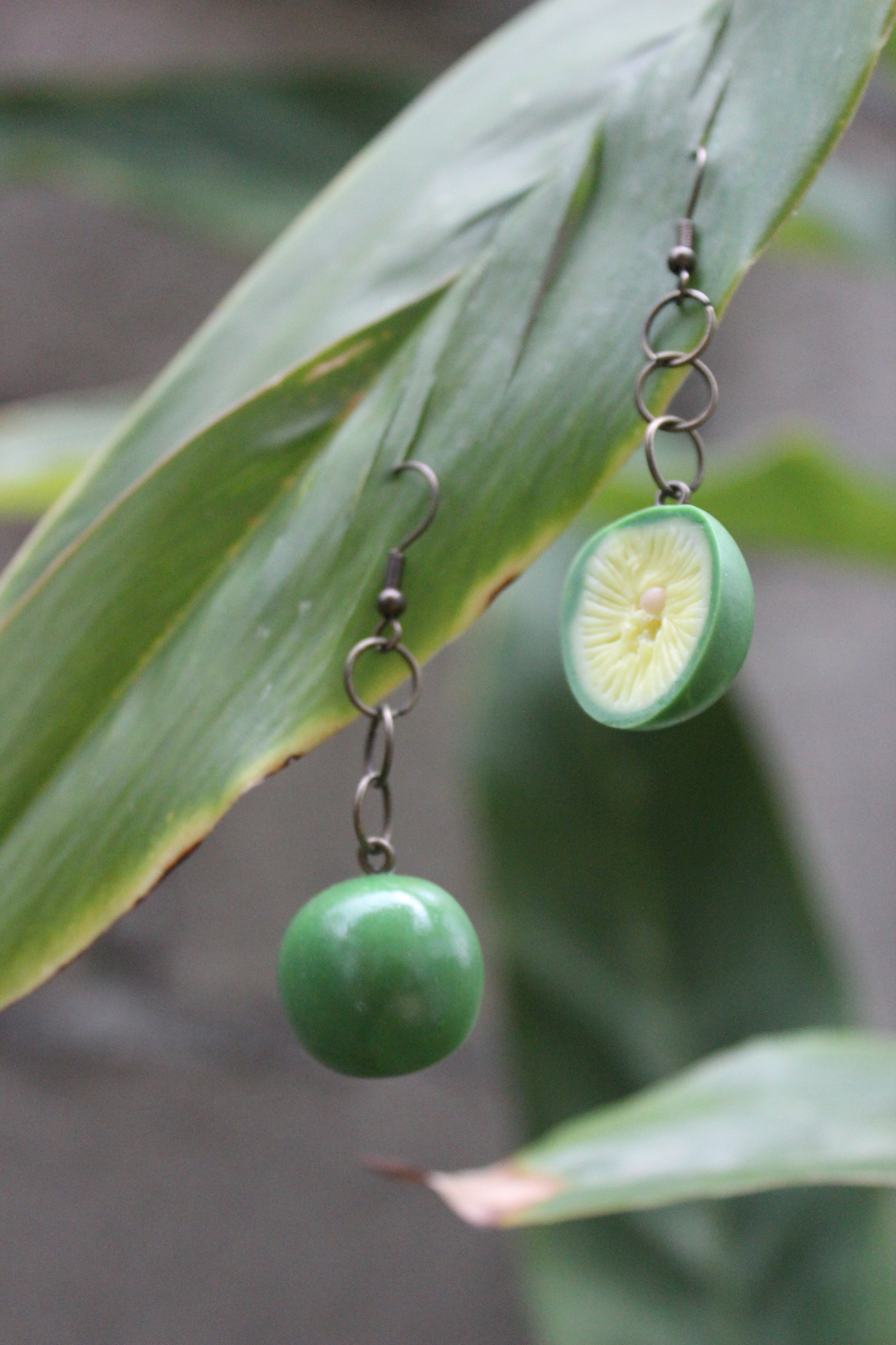 Half Lime Earrings