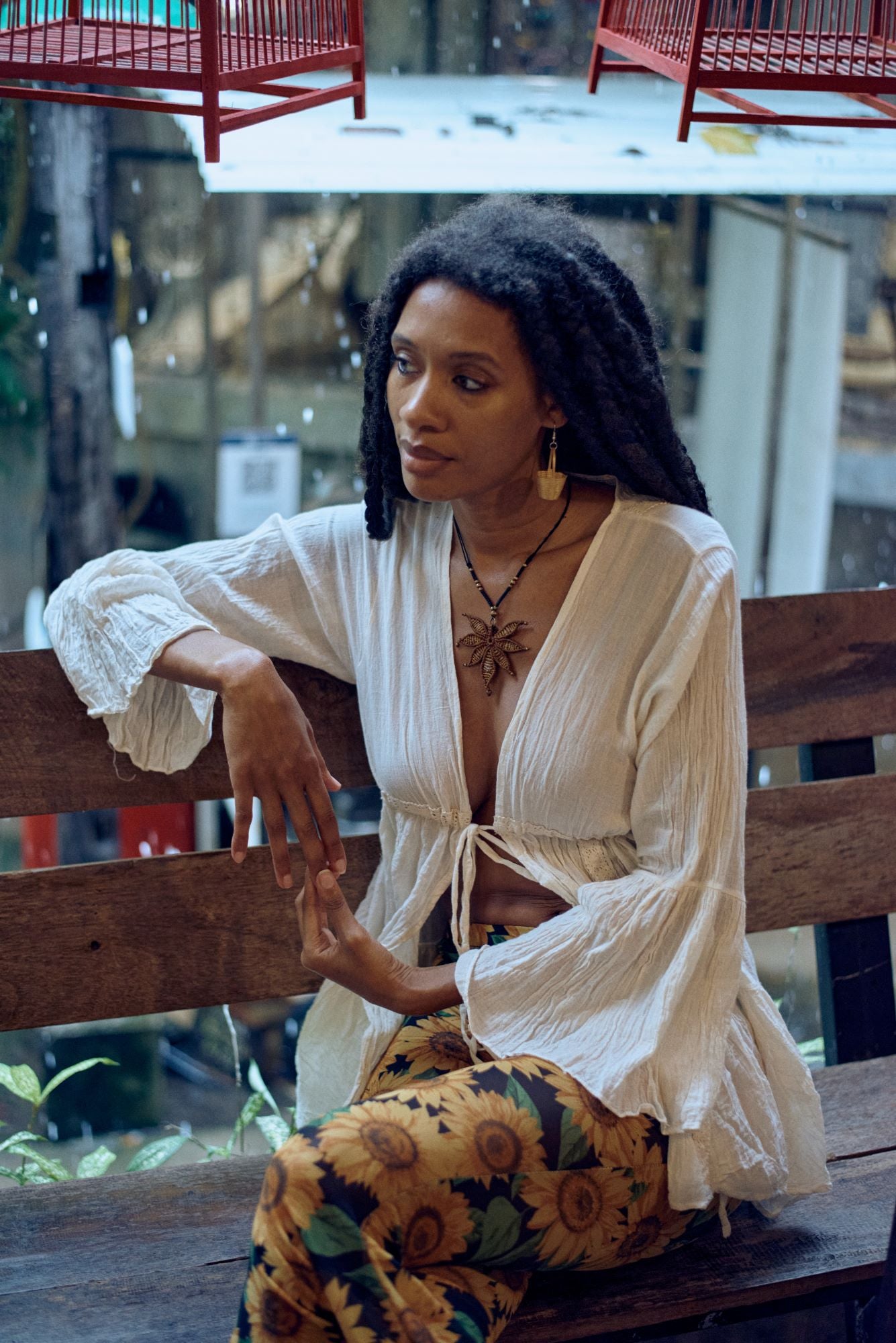 Sunlit Boho White Blouse