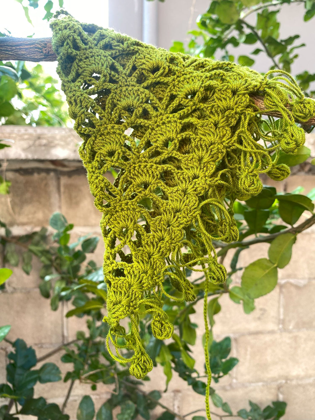 Green Leaf Head Scarf