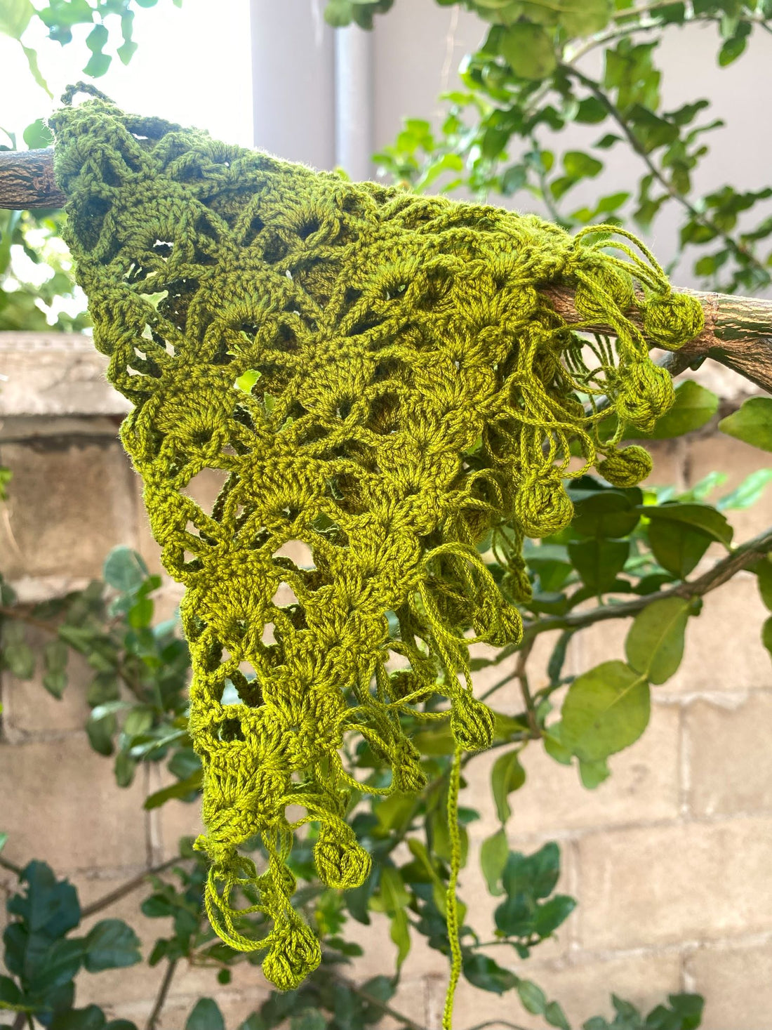 Green Leaf Head Scarf