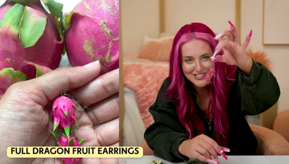 Full Dragon Fruit Earrings