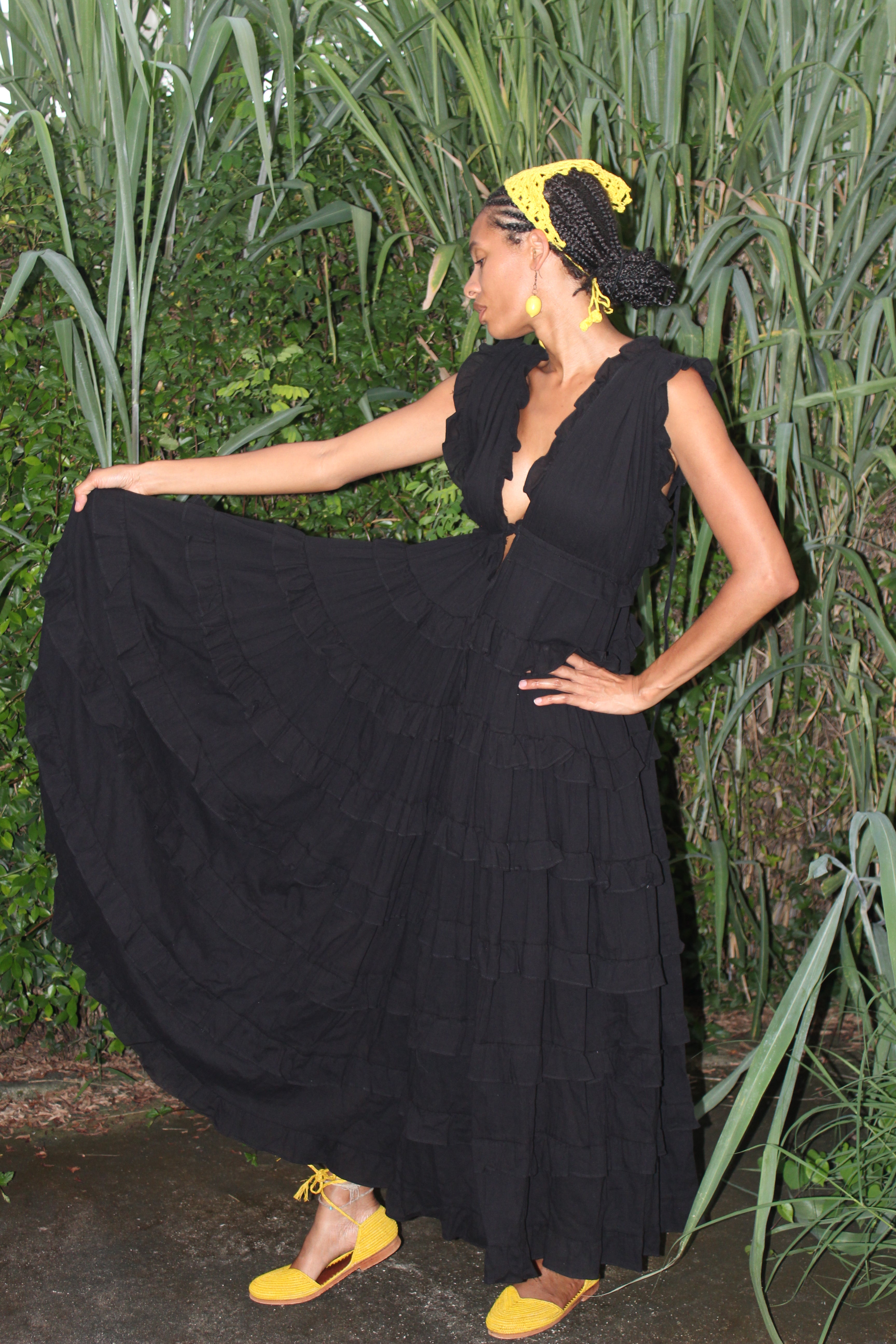 BlackBerry Tiered Maxi Dress