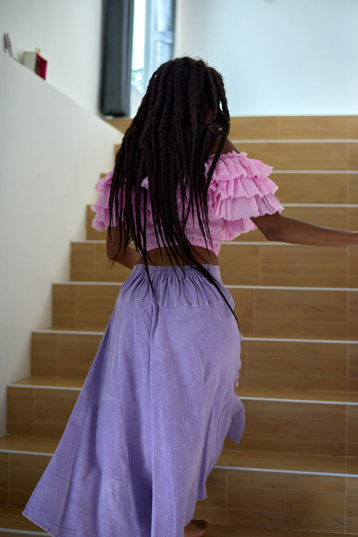 Mangosteen Lavender Maxi Skirt