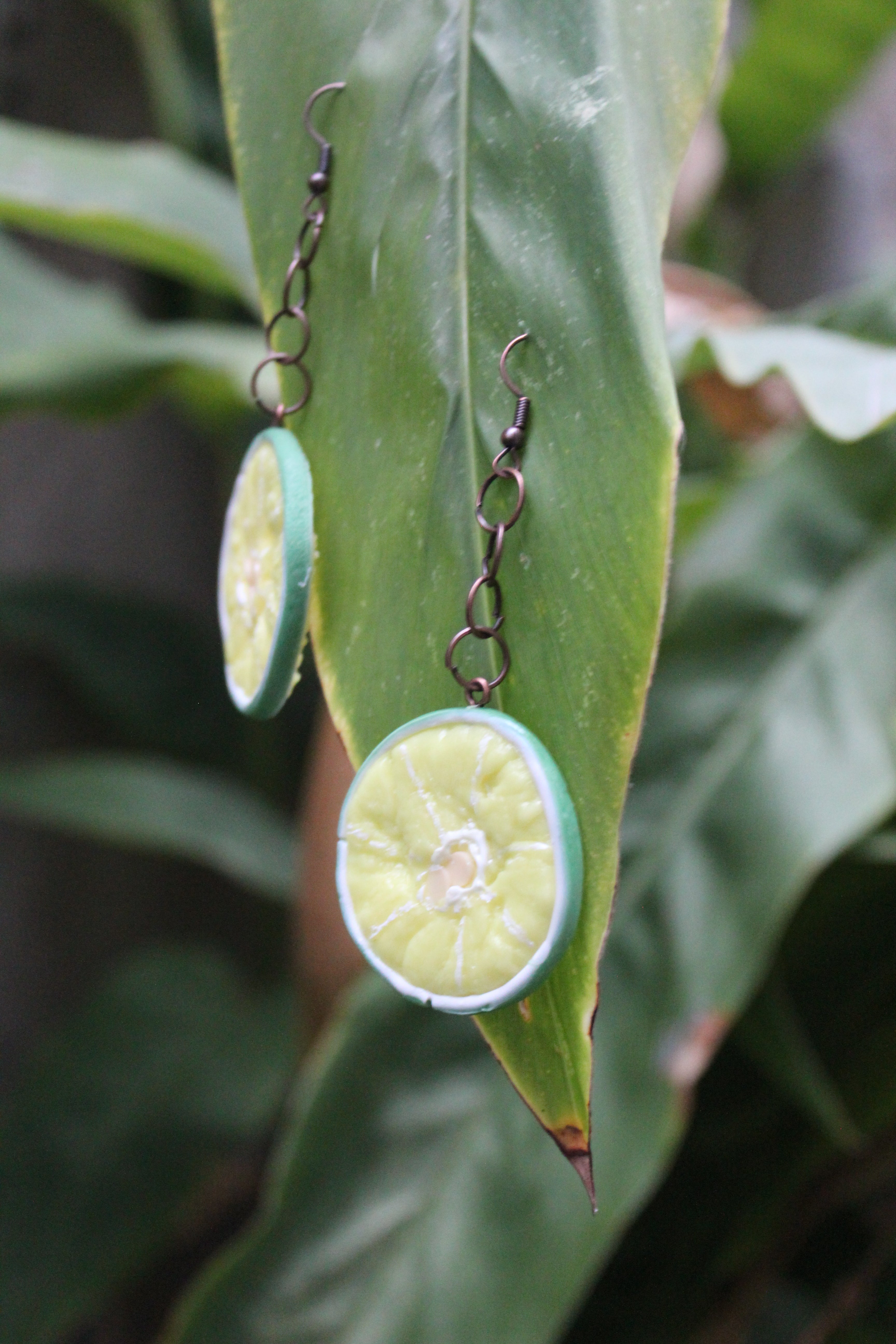 Sliced Lime Earrings