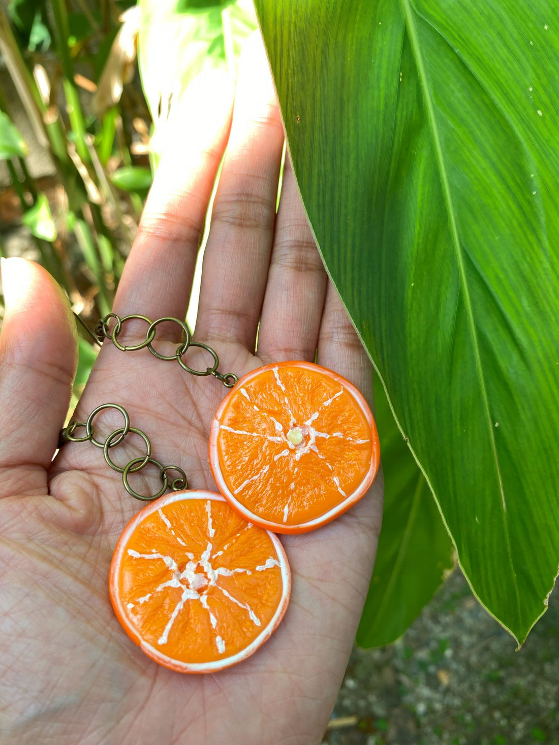 Sliced Orange Earrings