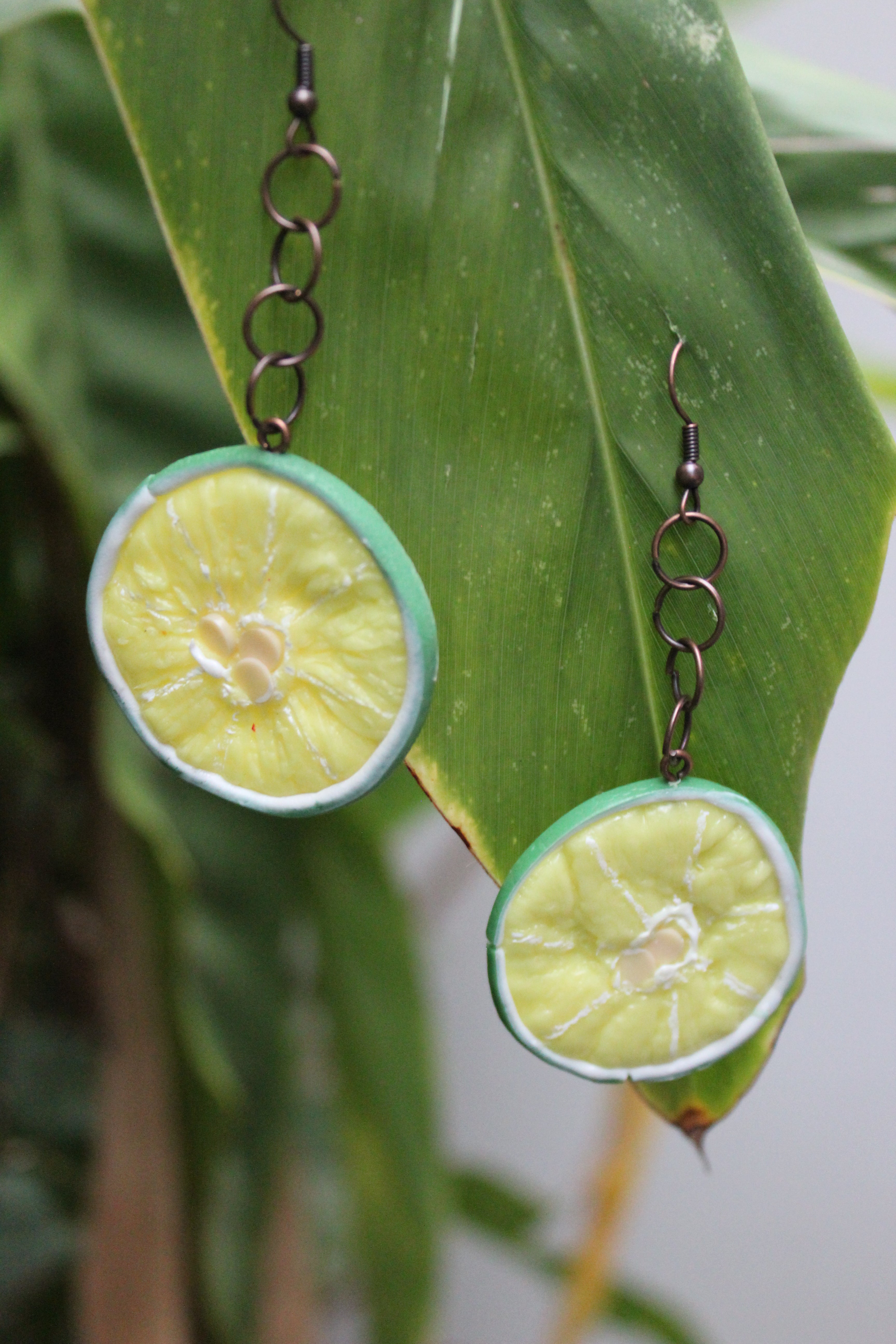 Sliced Lime Earrings