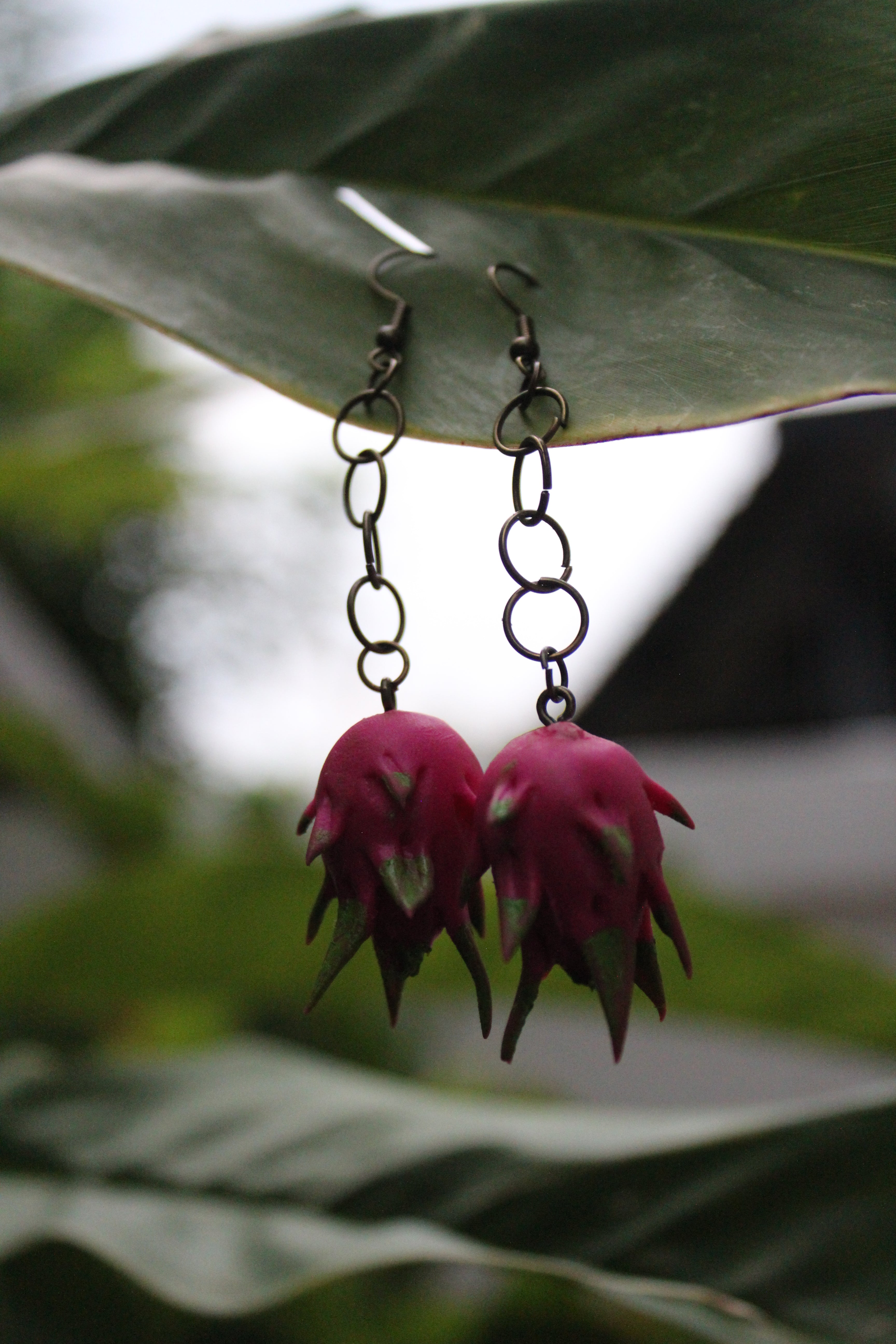 Full Dragon Fruit Earrings