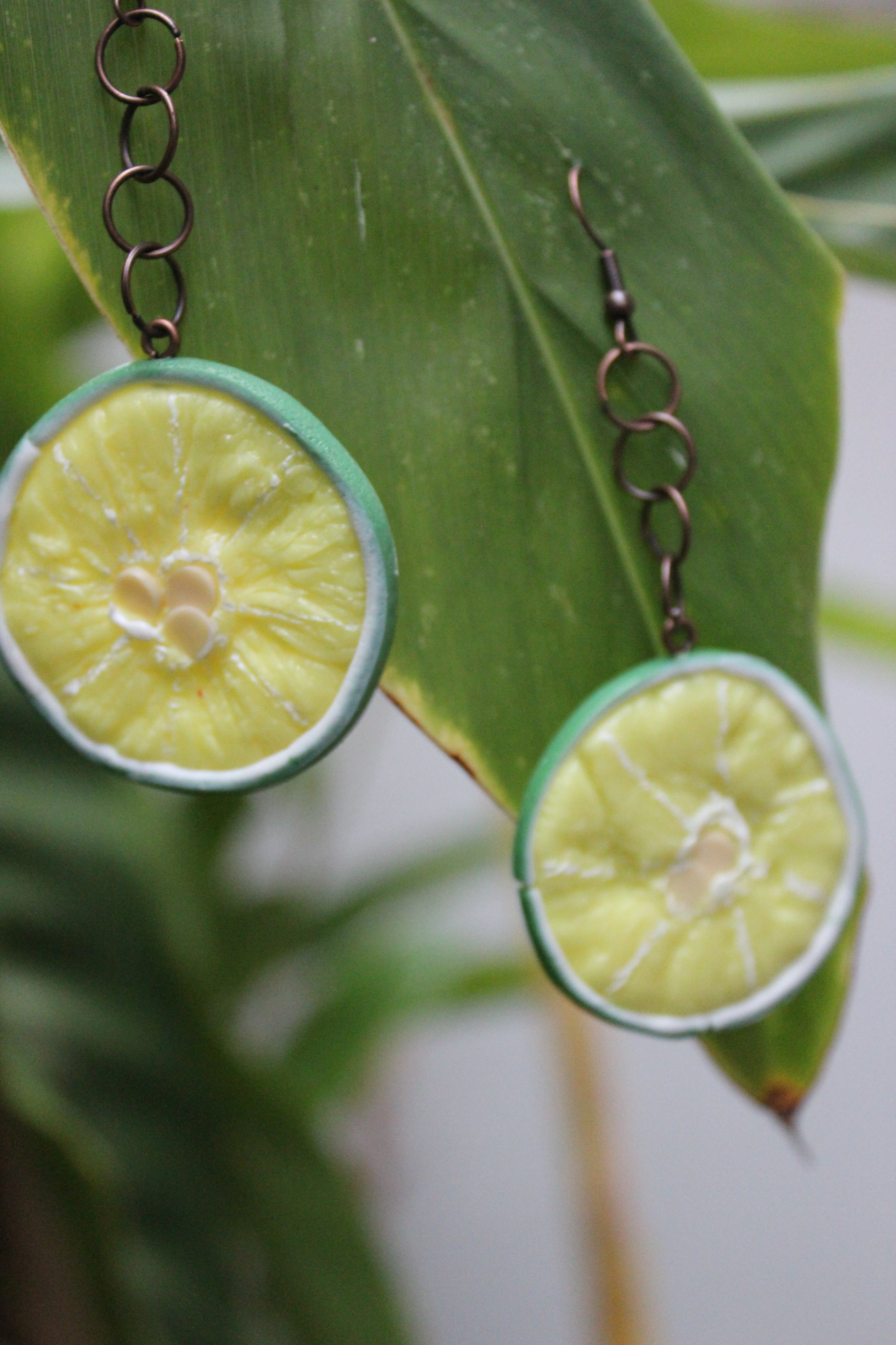 Sliced Lime Earrings