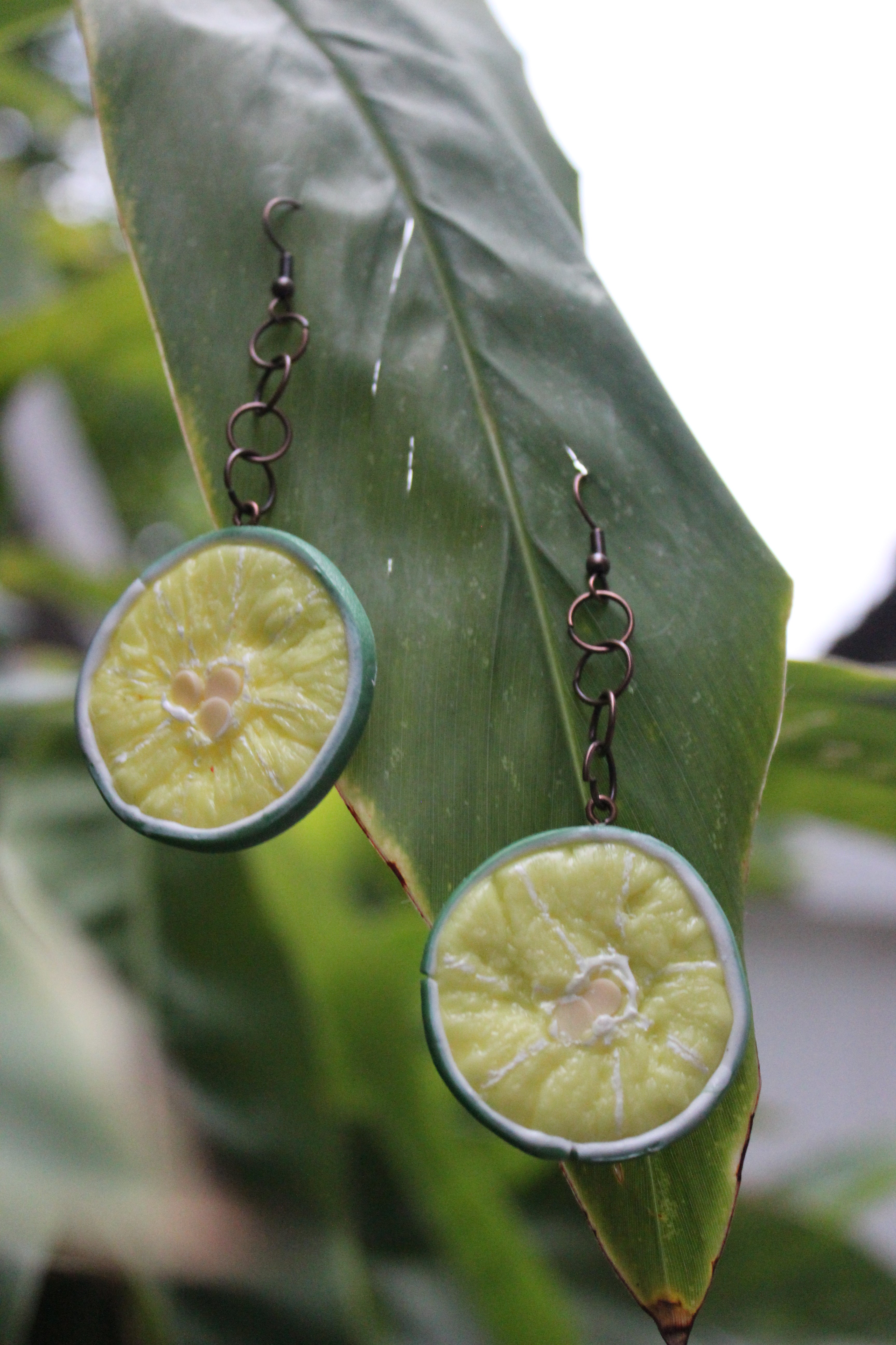 Sliced Lime Earrings