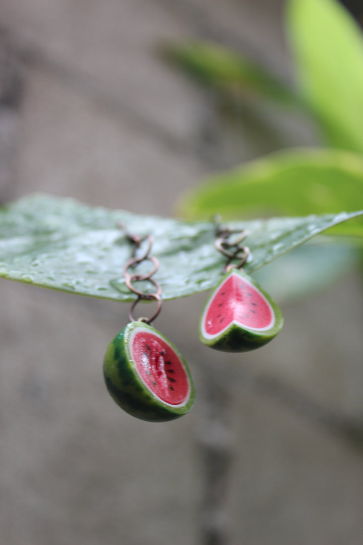 Watermelon Slice Earrings