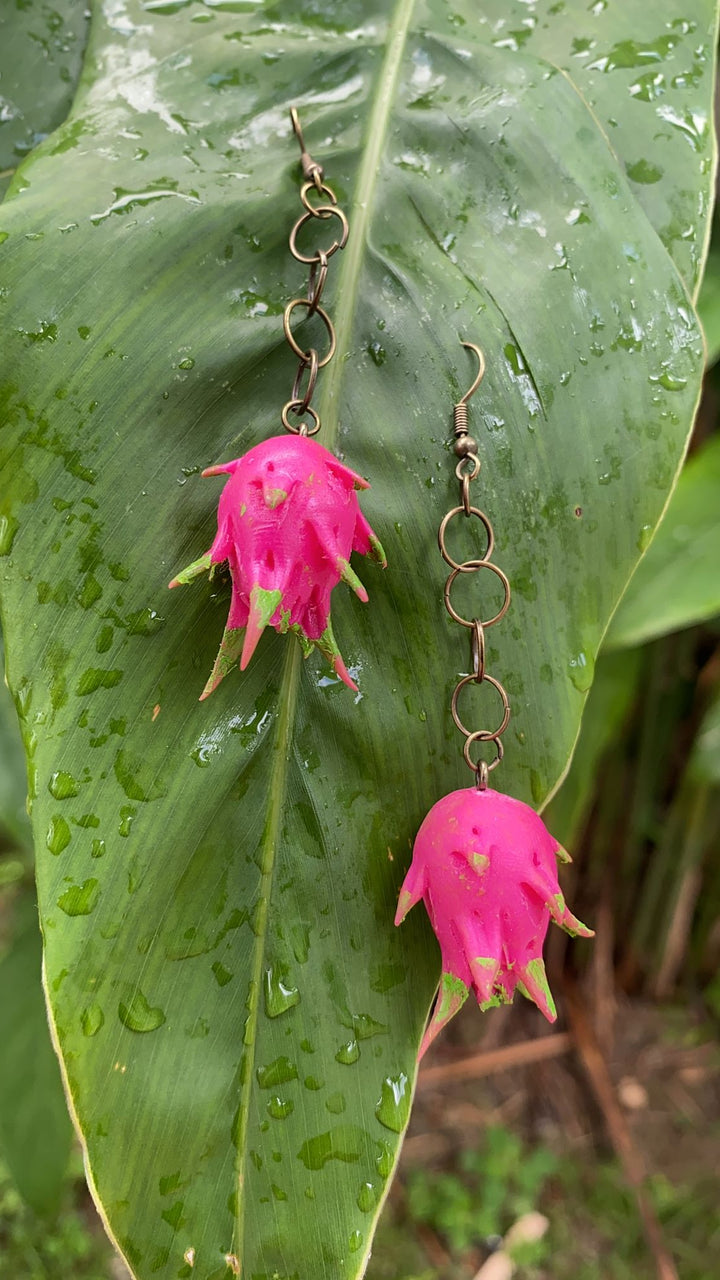 Full Dragon Fruit Earrings