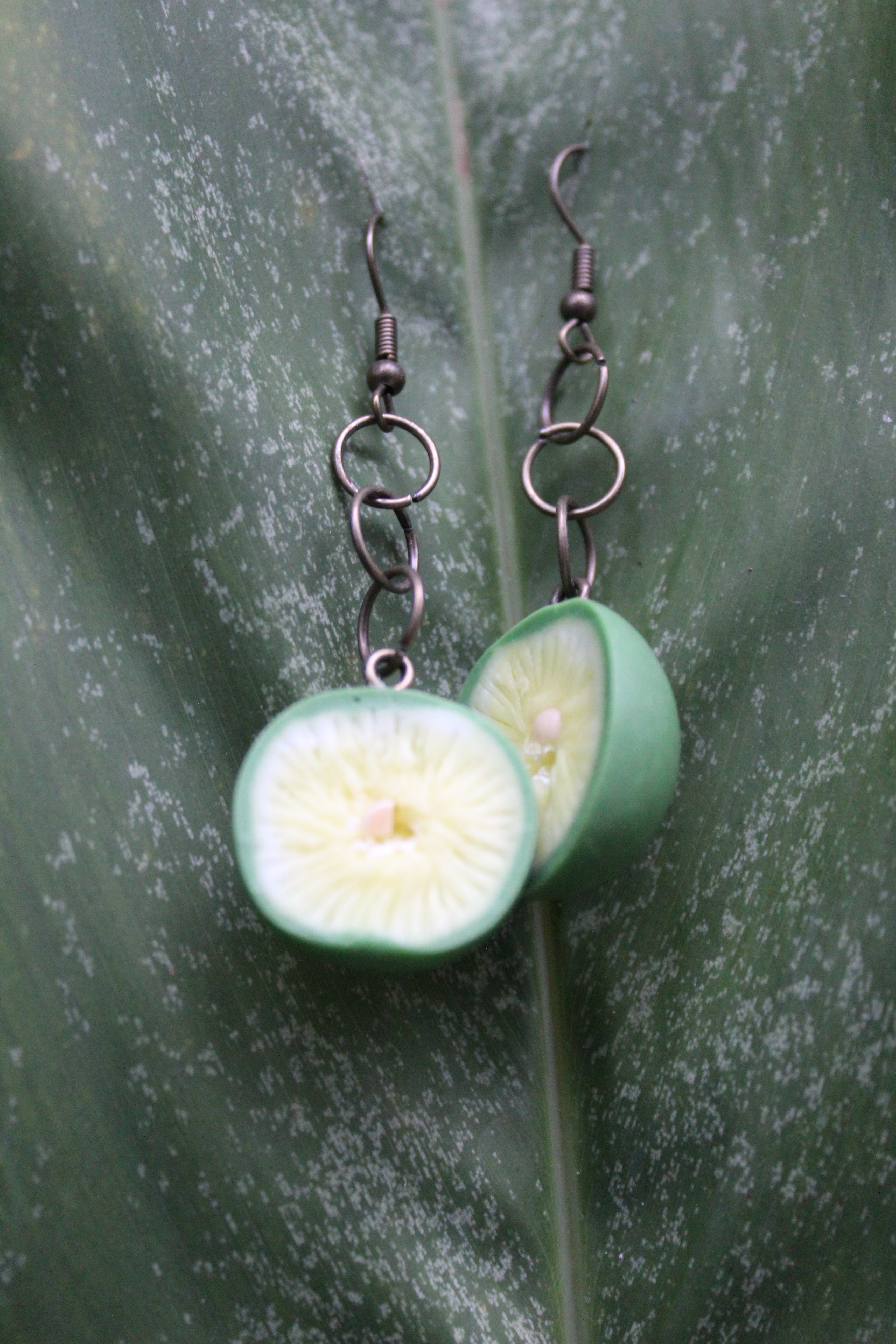 Half Lime Earrings