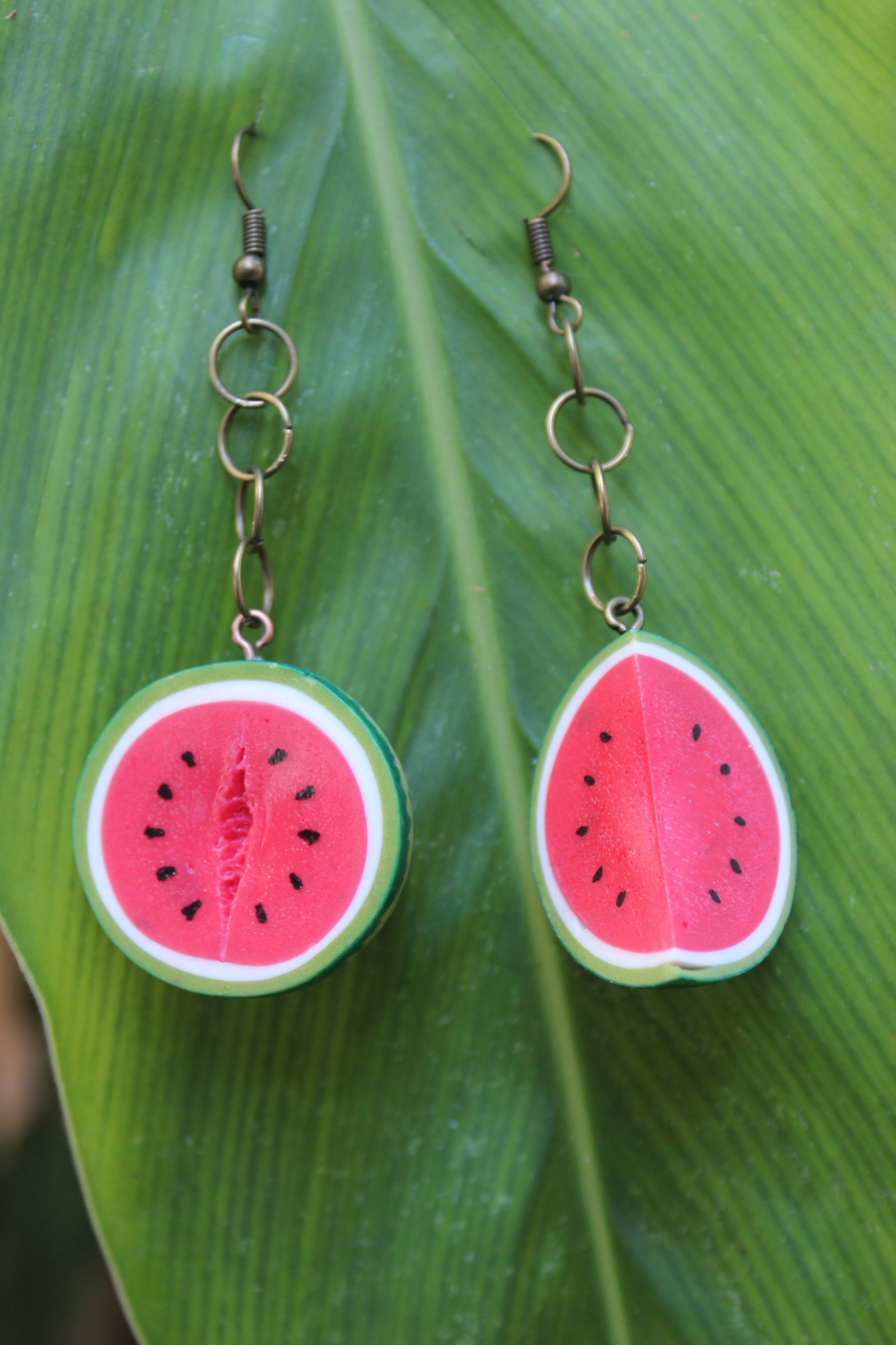 Juicy Watermelon Slice Earrings New Full-Size Harvest