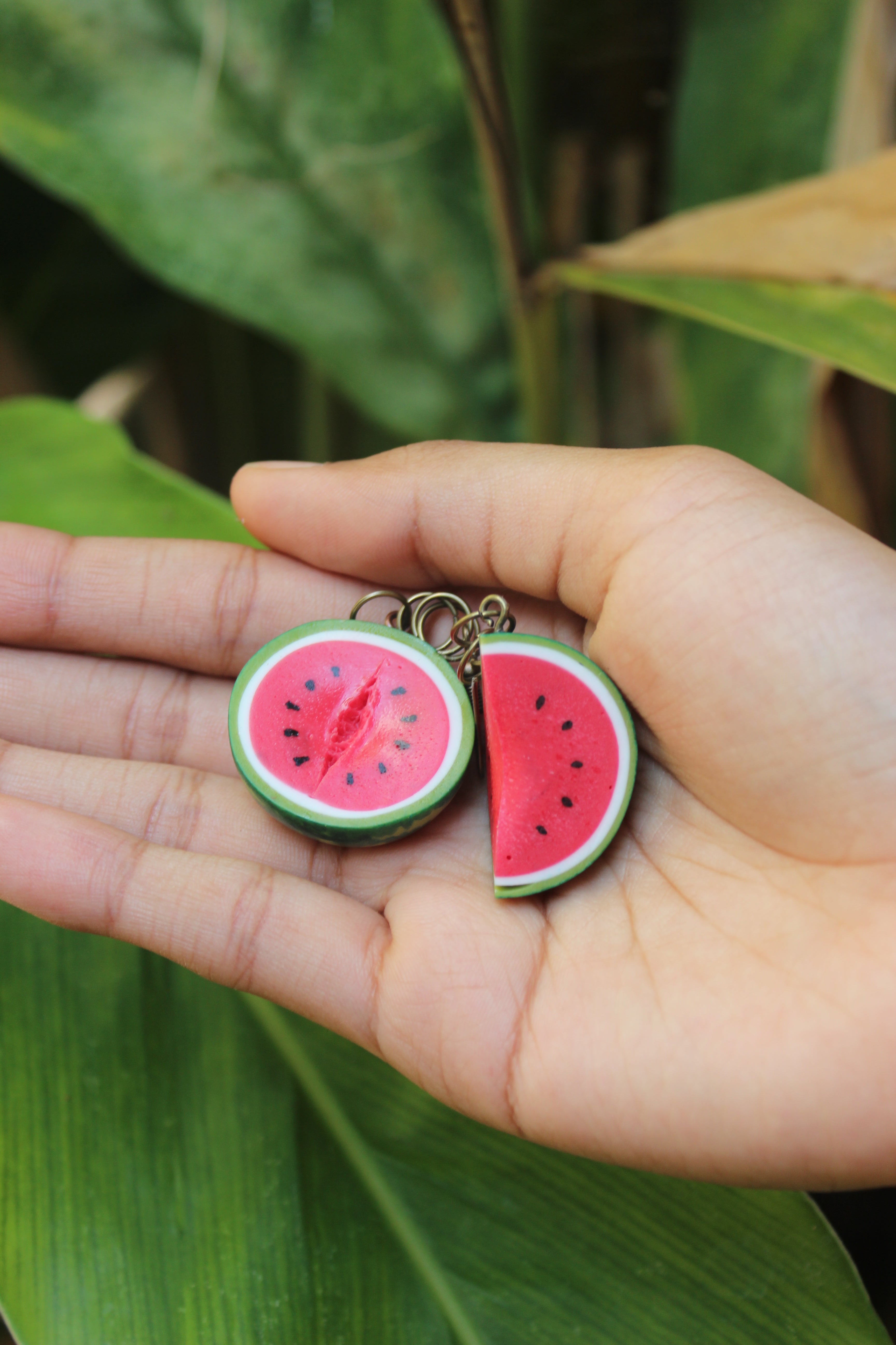 Juicy Watermelon Slice Earrings New Full-Size Harvest