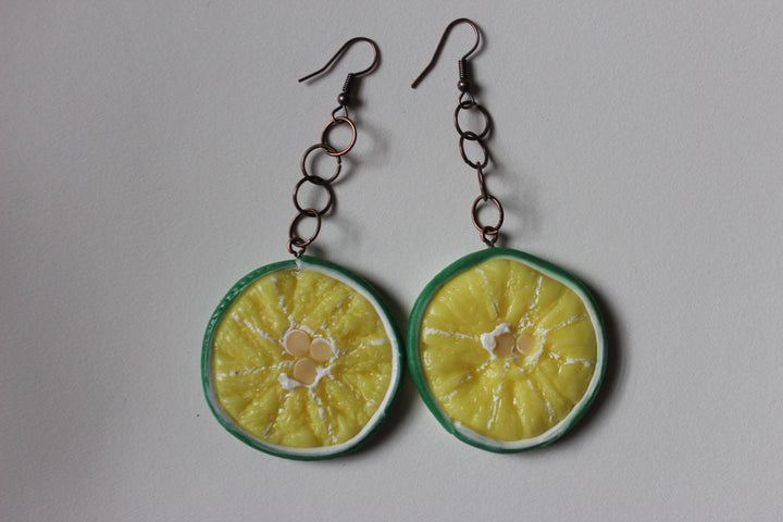 Sliced Lime Earrings