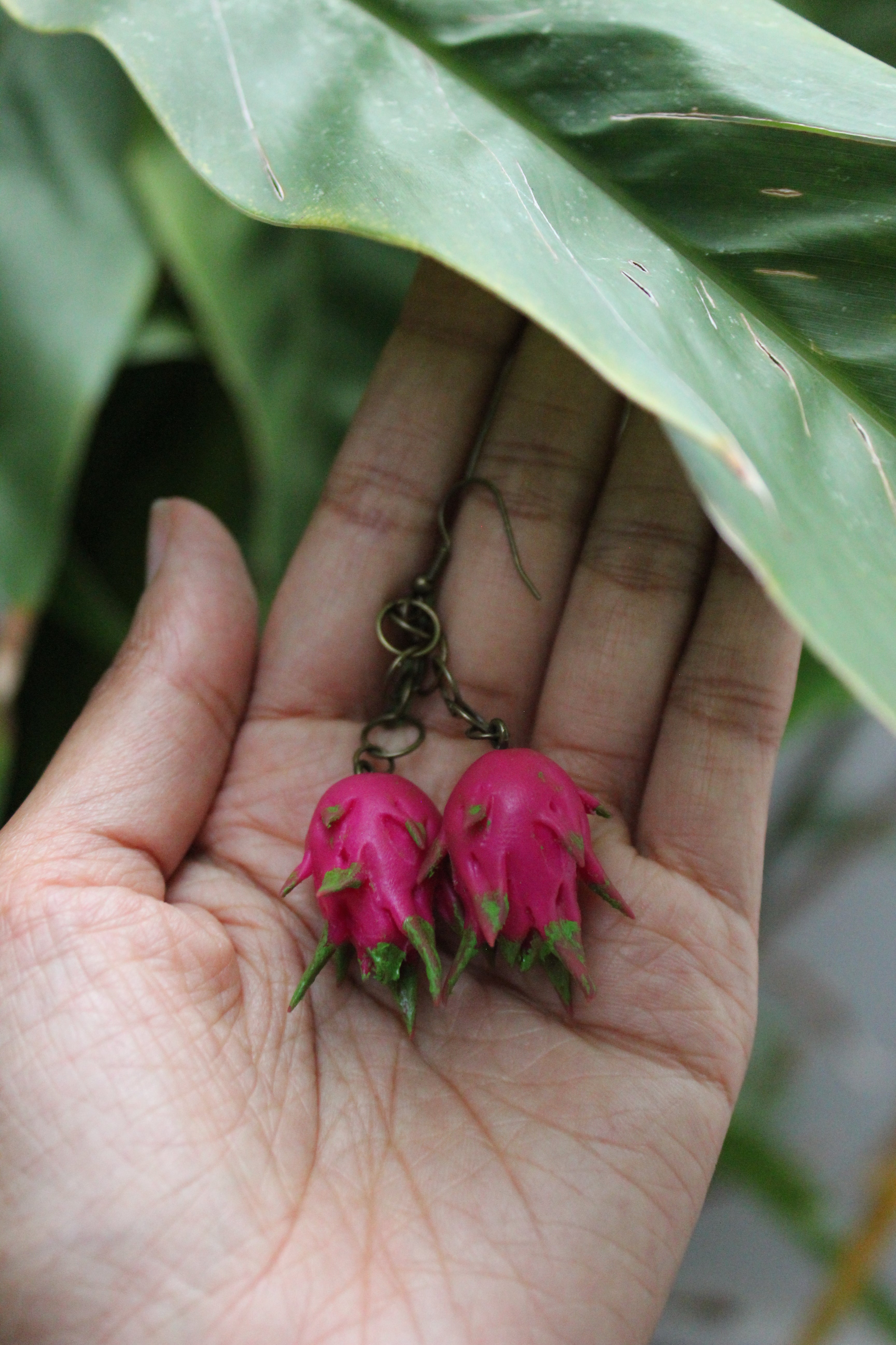 Full Dragon Fruit Earrings