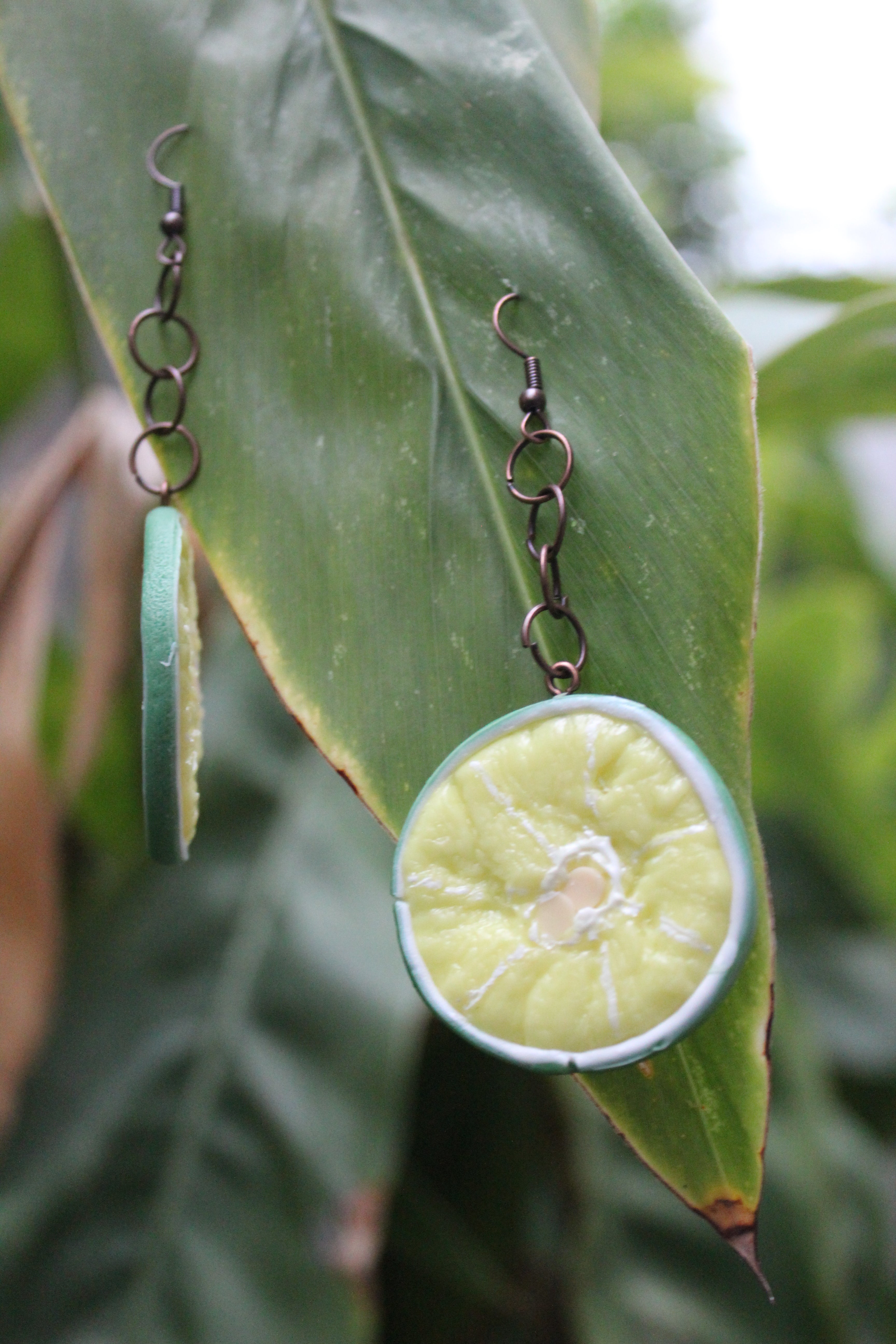 Sliced Lime Earrings