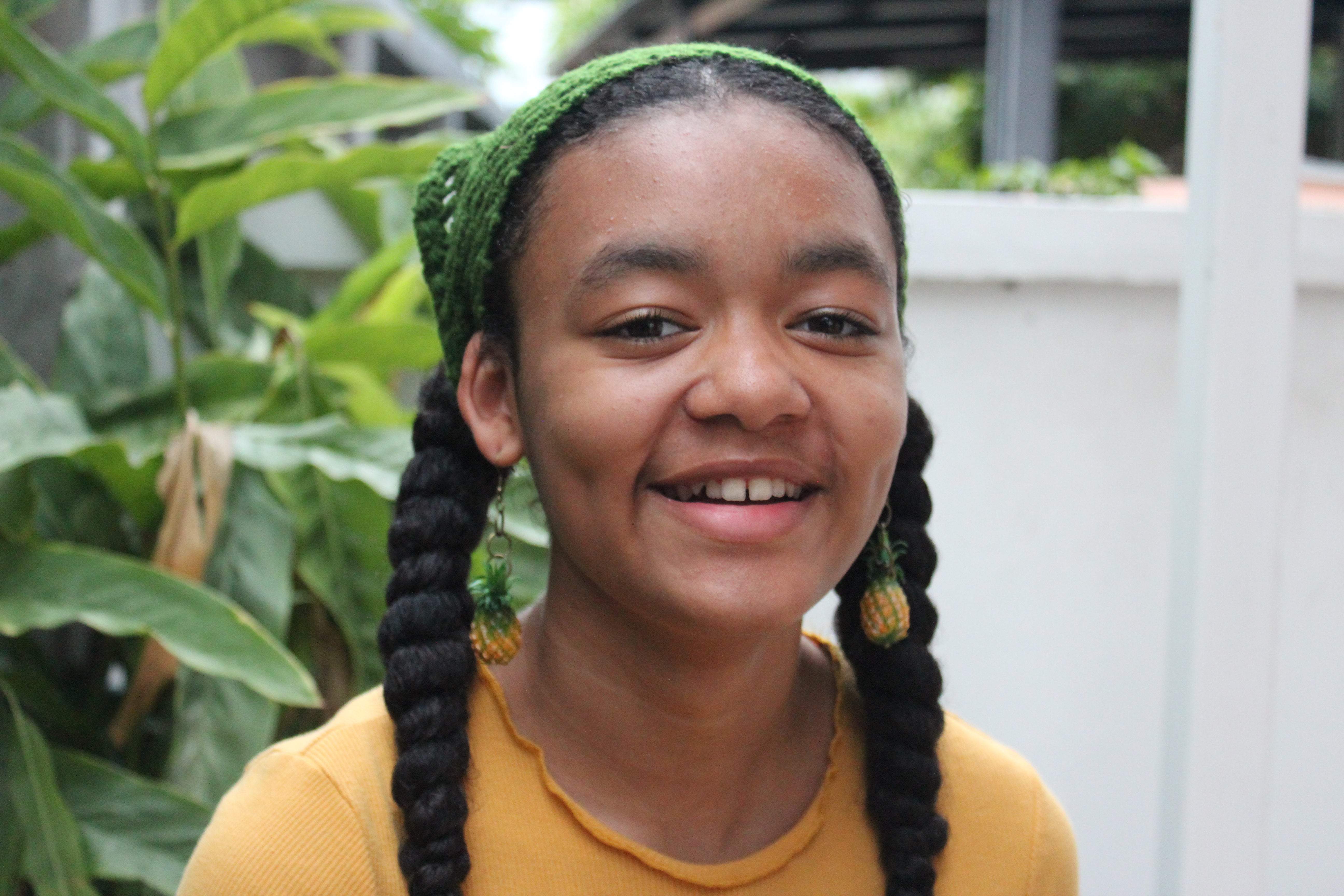 Green Leaf Head Scarf