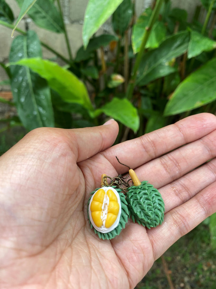 Half-Sliced Durian Earrings