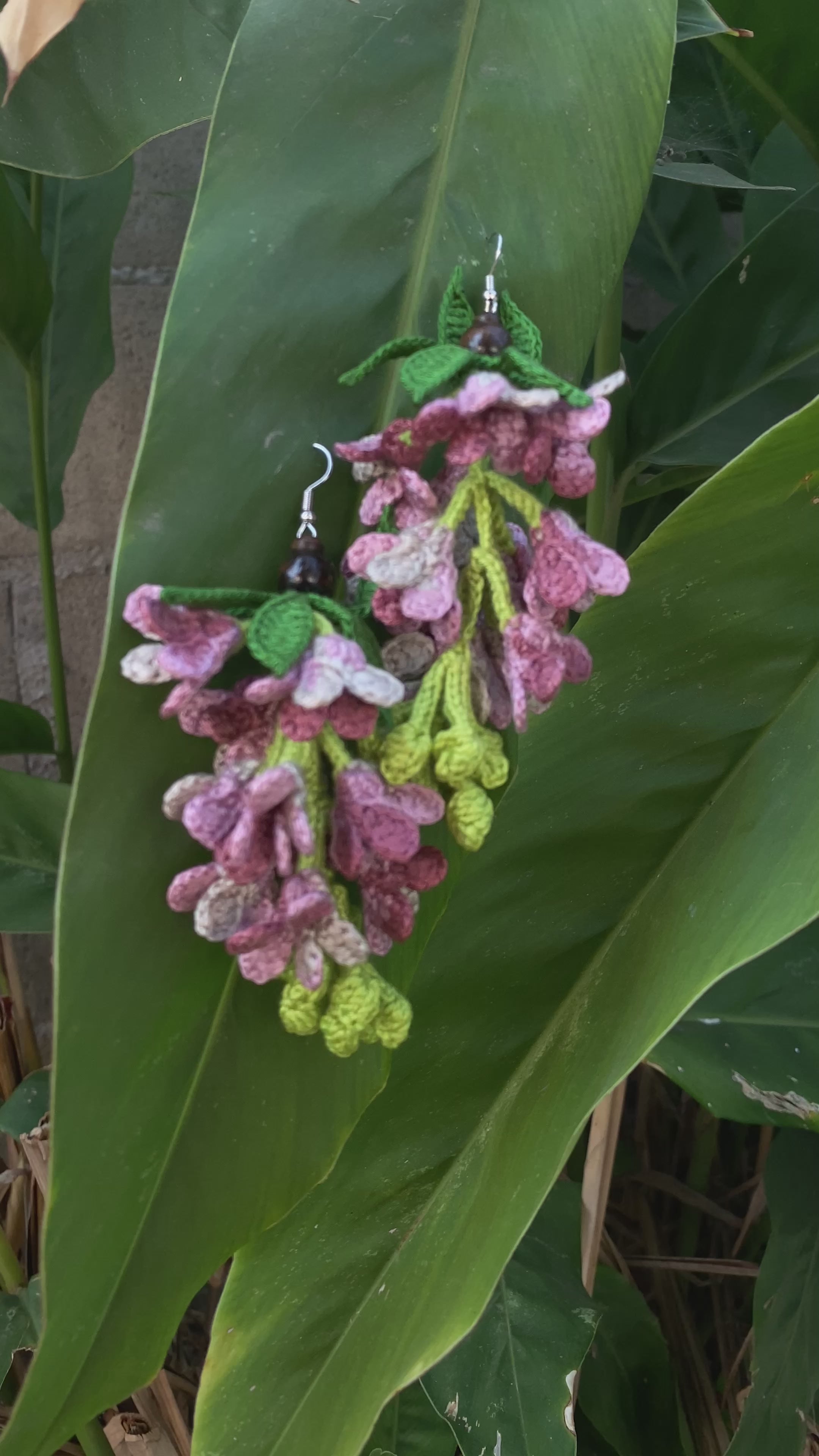 Purple Blossom Grape Earrings
